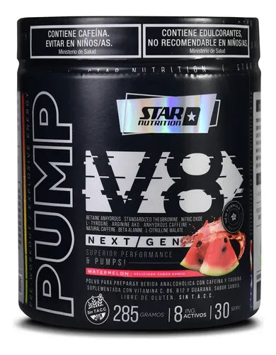 Pre Entreno Pump V8 Next Gen X 285g Star Nutrition Sabor Watermelon Sandía