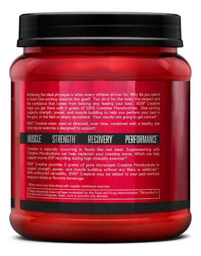 Suplemento Bsn Creatina Monohidratada Micronizada X 60 Servicios 309g Sin Sabor