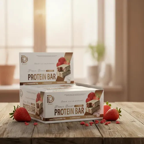 Barrita Proteica Deluxe 15gr Proteina 16 Unidades Sin Tacc Tarta De Fresa