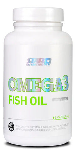 Omega 3 Fish Oil Aceite Pescado 60 Caps Star Nutrition Sabor Sin Sabor