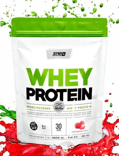 Star Nutrition Whey Protein 2 Lb Sabor Strawberry Cream Doypack Crema De Frutilla