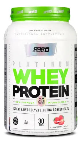 Star Nutrition Combo Platinum Whey 1kg + Creatina 300gr Frutilla