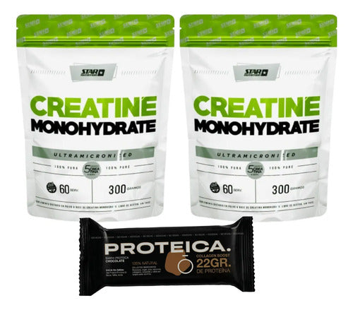 Creatina Monohidratada 600g Polvo Star Nutrition Suplemento Neutro
