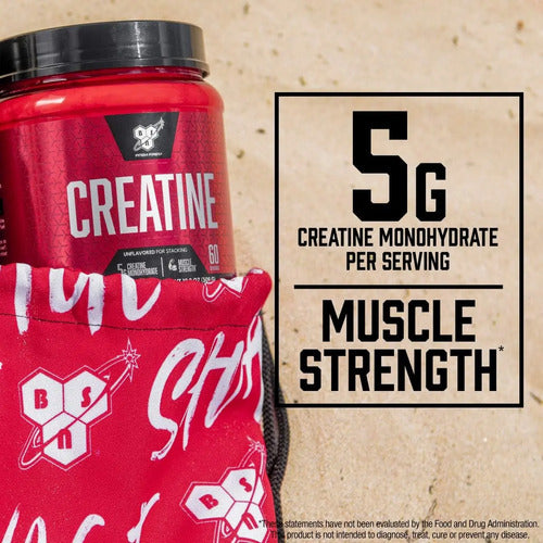 Suplemento Bsn Creatina Monohidratada Micronizada X 60 Servicios 309g Sin Sabor