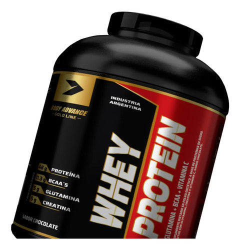 Body Advance Whey Protein Gold Line 3kg Proteina De Suero Masa Muscula Sabor Chocolate