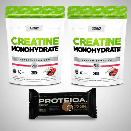 Creatina Monohidratada 600g Polvo Star Nutrition Suplemento Frutos Rojos