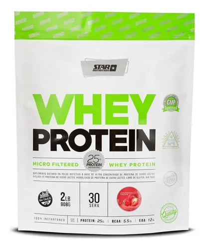 Star Nutrition Whey Protein 2 Lb Sabor Strawberry Cream Doypack Crema De Frutilla
